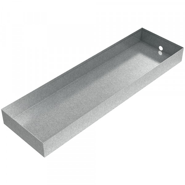 AC Drain Pan - 27" x 8" x 2.5" - Galvanized Steel