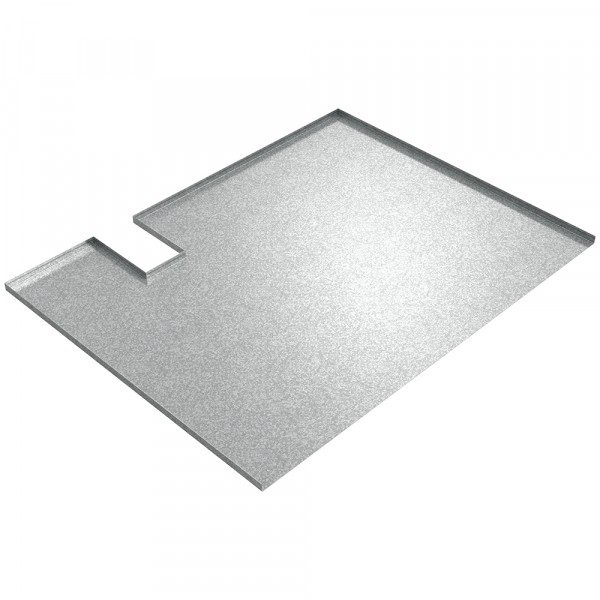 Undersink Drip Tray with Cut Out - Galvanized Steel