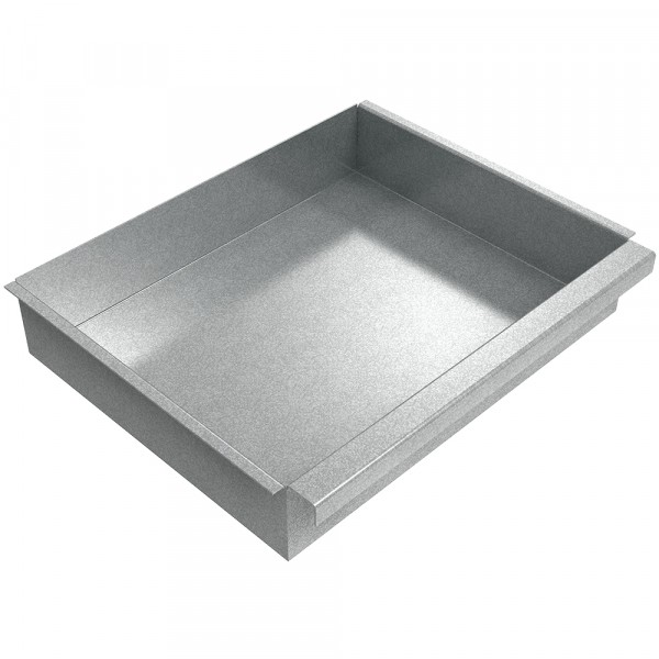 Grill Drip Pan - 15" x 12" x 3" - Galvanized Steel