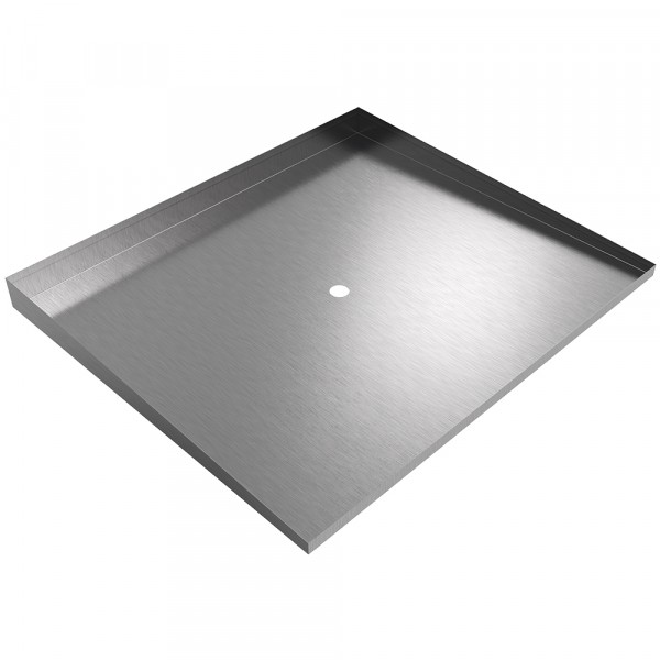 Front-Load Washer Floor Tray - 34" x 29" - Stainless Steel