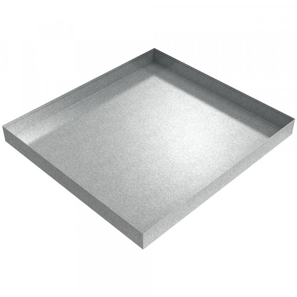 Compact Washer Floor Tray - 27" x 25" x 2.5" - Galvanized Steel