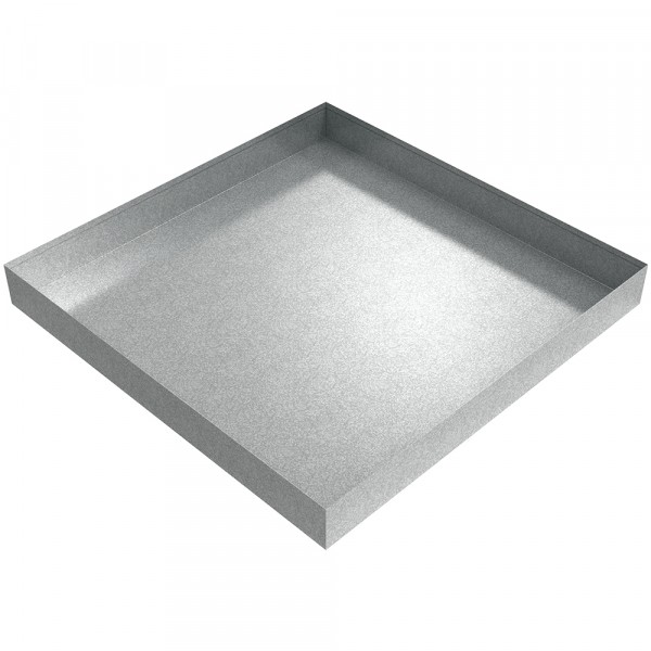 Water Heater Drip Pan - 36" x 36" x 4" - Galvanized Steel