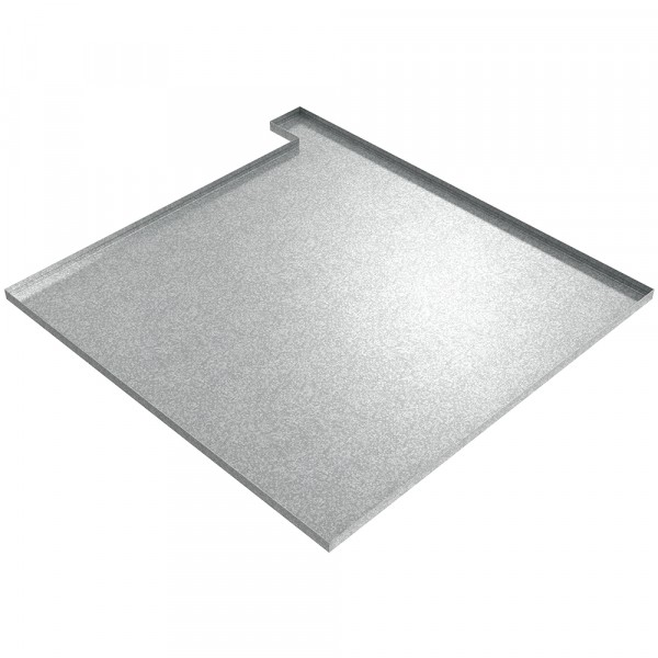 Water Heater Drip Pan (Right) - 36" x 36" x 1" - Galvanized Steel