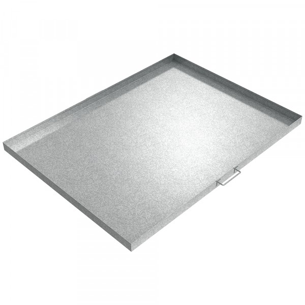 Handled Fleet Vehicle Oil Drip Pan - 48" x 36" x 2" - Galvanized Steel