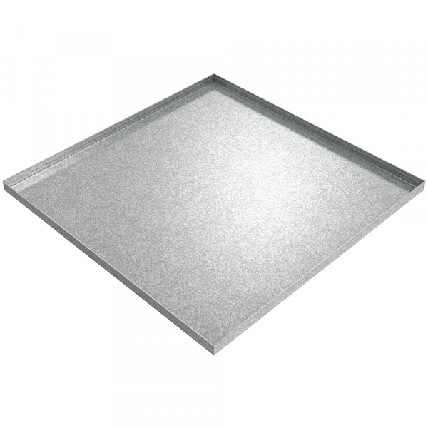 Vacuum Pump Drip Pan - 24" x 24" x 1" - Galvanized Steel