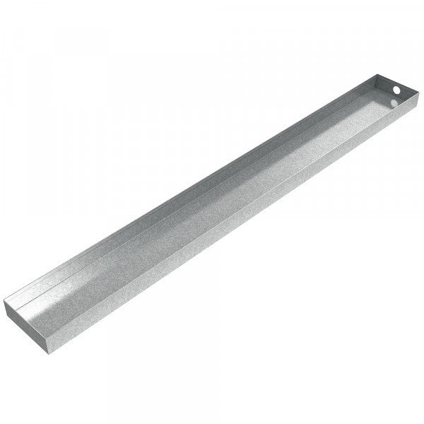 Heavy Duty Drain Trough - 52.5" x 6" x 2" - Galvanized Steel