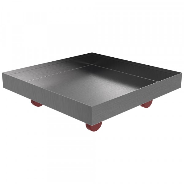 Rolling Drip Pan - 16" x 16" x 2" - Stainless Steel