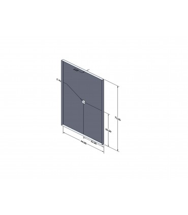 Drain Pan with Nipple - 72 x 44 x 2 - Stainless