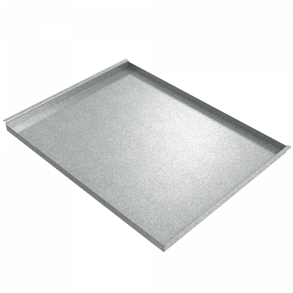 Hanging Pallet Rack Drip Pan -  24" W x 30" D x 1.5" H - Galvanized Steel