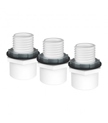 Drain Pan Fitting (3 pack) - 1" NPT - PVC