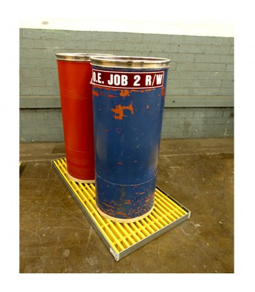 Spill Containment Platform Unit - 48"L x 24"W x 2.5"H - Galvanized Steel