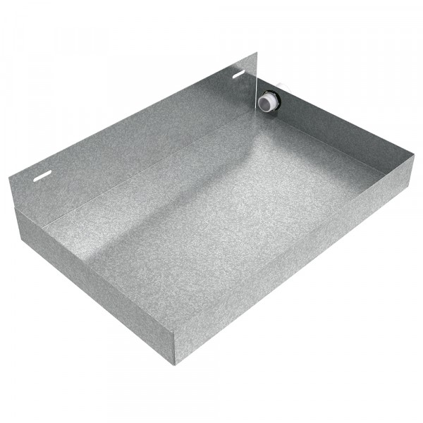 Wall Mounted Tankless Water Heater Drain Pan - 20 x 13 x 2.5 - Galvanized