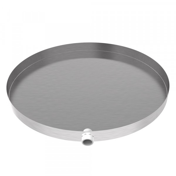 Round Drain Pan - 28" x 2" - Stainless Steel