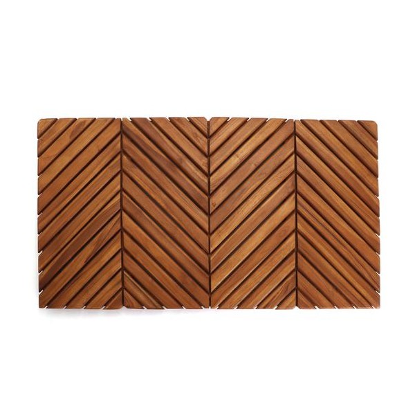 Arbor Teak Wood Shower Mat - 19.75 x 35.5 x 0.01 - Teak