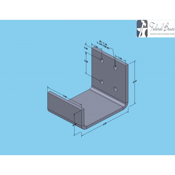 Appalachian Mantel Brackets - 6x5x6 - Black