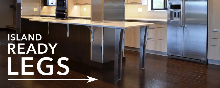 Island Ready Legs: Metal Kitchen Countertop Support Legs