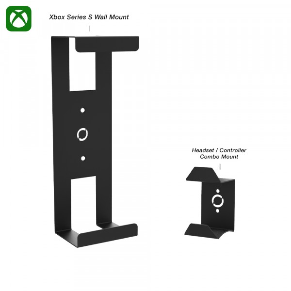 Xbox Series S Wall Mount + Headset Controller Combo Mount